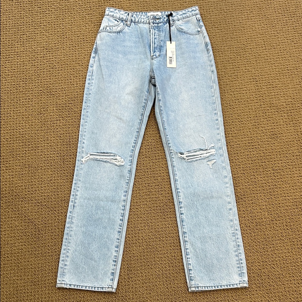 Rolla's Classic Straight Leg High Rise Regular Fit Jeans size 27 Distressed